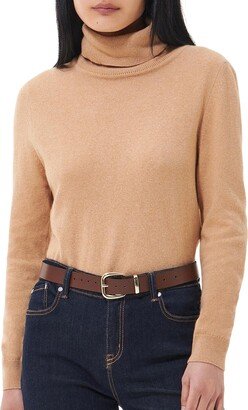 Pendle Elbow Patch Wool & Cotton Turtleneck Sweater