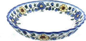 Blue Rose Pottery Blue Rose Polish Pottery Geranium Pie Plate