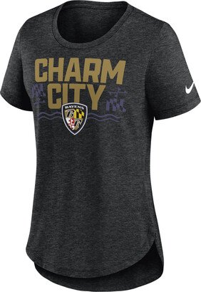 Women's Local (NFL Baltimore Ravens) T-Shirt in Black