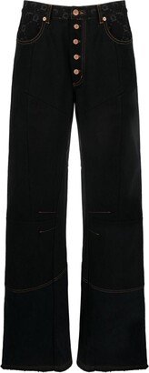 Renegerated wide-leg jeans