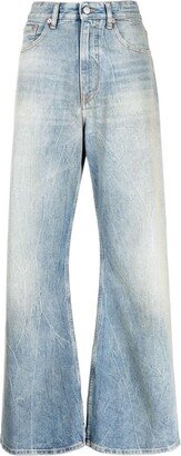 High-Waisted Wide-Leg Jeans-BI