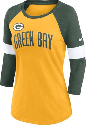 Women's Pride (NFL Green Bay Packers) 3/4-Sleeve T-Shirt in Brown