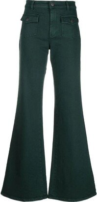 wide-leg denim jeans-AJ