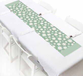 Big Dot Of Happiness Sage Green Daisy Flowers Petite Floral Party Paper Table Runner 12 x 60 inches