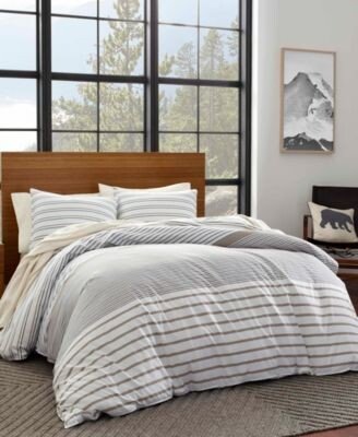 Cooper Stripe Beige Duvet Cover Set