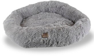 Hybrid Apparel Armarkat Extra Large, Fluffy Gray Round Cat Bed