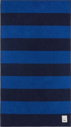 Navy Block Stripes Beach Towel