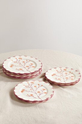 Maison Margaux - Winchester Set Of Eight Ceramic Dinner And Dessert Plates - Orange