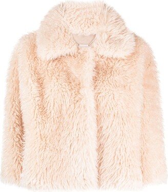 Faux-Fur Cropped Jacket-AG