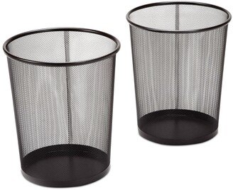 2-Pk. 6-Gallon Round Mesh Trash Can Recycling Bins