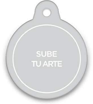 Pet Tags: Sube Tu Arte Circle Pet Tag, Multicolor