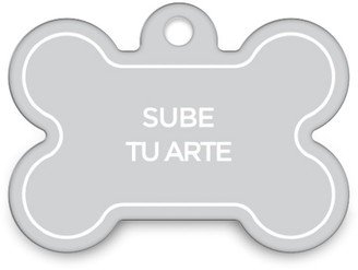 Pet Tags: Sube Tu Arte Bone Pet Tag, Multicolor