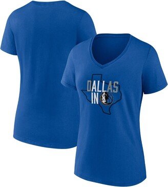 Women's Branded Blue Dallas Mavericks Hometown Collection All In V-Neck T-shirt