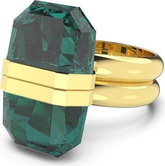 Lucent ring, Magnetic closure, Green, Gold-tone plated