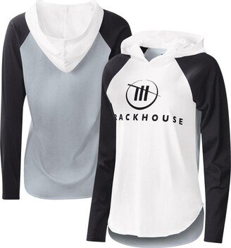 Women's G-iii 4Her by Carl Banks White, Black Trackhouse Racing Triple-a Long Sleeve Hoodie T-shirt - White, Black