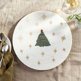 Sparkly Christmas Tree Marble Cheese Board-AA