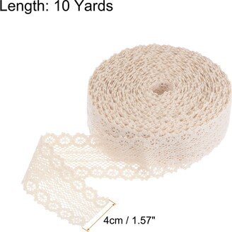 Unique Bargains Lace Ribbon Beige Hollow Cotton Lace for Clothe Fabric Gift Wrap