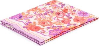 Floral-Print Textured Beach Towel