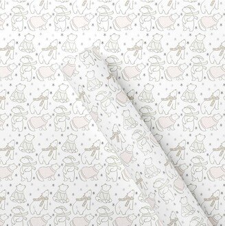 25 sq ft Bears Christmas Gift Wrap White - Wondershop™