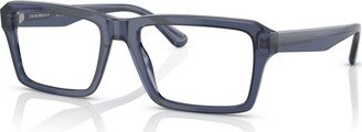 Men's Rectangle Eyeglasses, EA320656-o