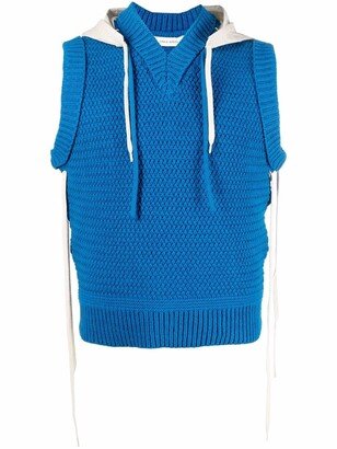 Hooded Sleeveless Sweater