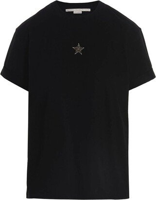 Star-Detailed Crewneck T-Shirt