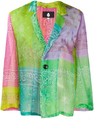 Paisley Colour-Block Blazer