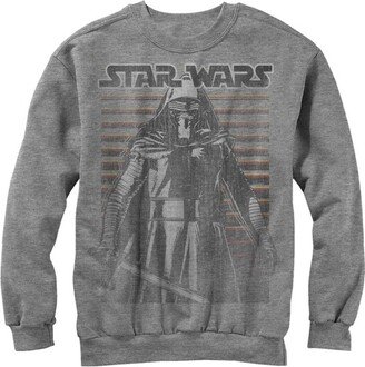 Men's The Force Awakens Kylo Ren Distressed Sweatshirt - Athletic Heather - 2X Large