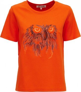 Julia Allert Basic T-Shirt Owl - Yellow & Orange