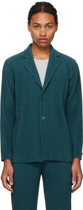 Green Tailored Pleats 2 Blazer