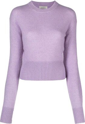 Cashmere-Silk Cropped Knitted Sweater