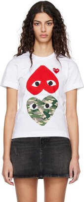 White Camouflage Upside Down Heart T-Shirt