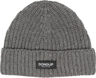 Logo-Patch Ribbed-Knit Beanie-AD
