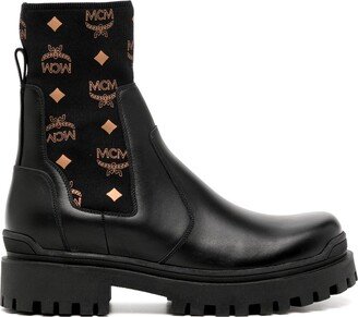 Contrast Monogram 40mm Chelsea boots