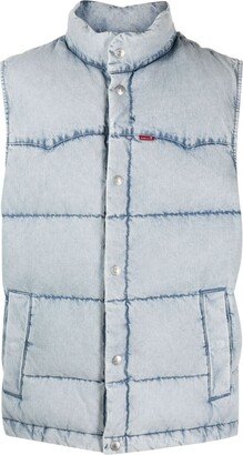 Quilted Padded Denim Gilet