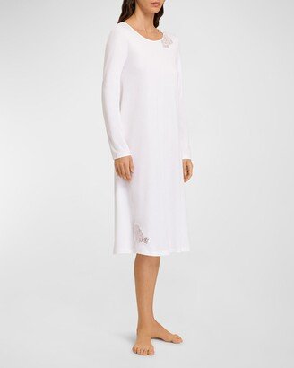 Naila Lace-Trim Cotton Nightgown-AB