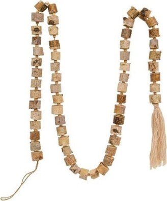 Natural Birch Bead Garland - 52 long.