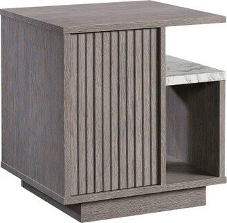 East Rock Contemporary Nightstand Ashen Oak