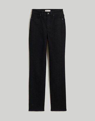 Plus Curvy Stovepipe Jeans in Black Rinse Wash