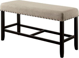 Fabric Upholstered Counter Height Seating Bench