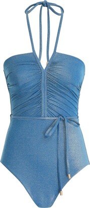 Raie Lurex Ruched Halter 1PC