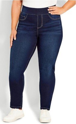 | Women's Plus Size Hi Rise Jegging Dark Wash - tall - 32W