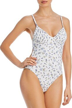 Swim Floral Print Underwire One Piece Swimsuit - 100% Exclusive