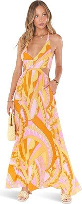 Marisol Maxi Dress (Caribbean Cocktail) Women's Clothing