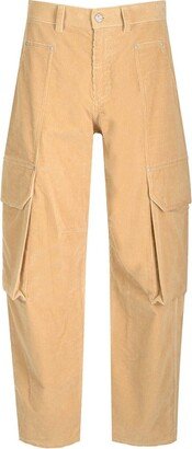 Carrot Fit Corduroy Cargo Pants