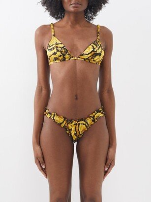 Barocco-print Silk Bra