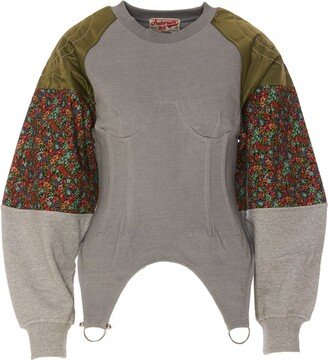 Floral Printed Panelled Sweatshirt