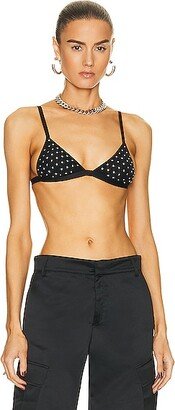 The Andamane Heaven Crystal Bra Top in Black