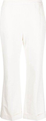 Cropped Flared Trousers-AK