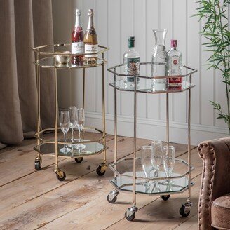 Dunelm Nenana Drinks Trolley, Metal Silver